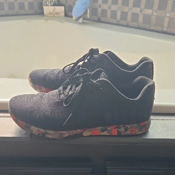 NOBULL Black Trainers with Multicolor Sole Custom Painted NOBULL Trainers - Fire & Ice – B Street Shoes main image 4